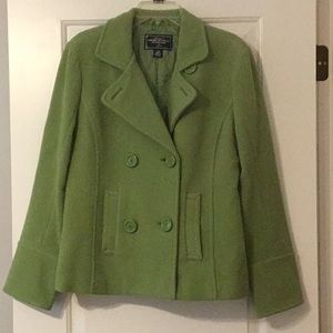 Green pea coat